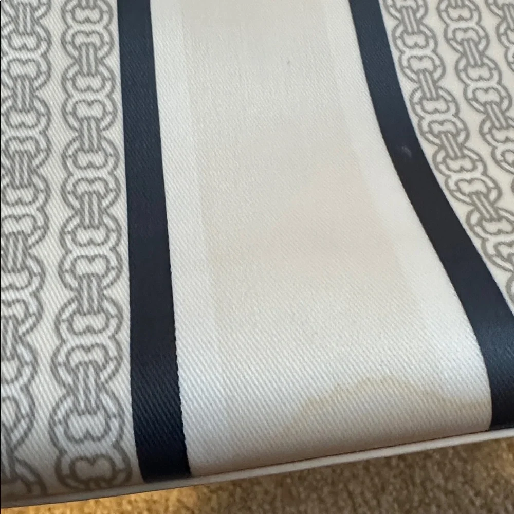 Tory Burch Beige and Black Patterned Tote